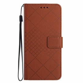 Δερματινη Θηκη Oppo Reno 11f 5g Strappy Diamond Pattern