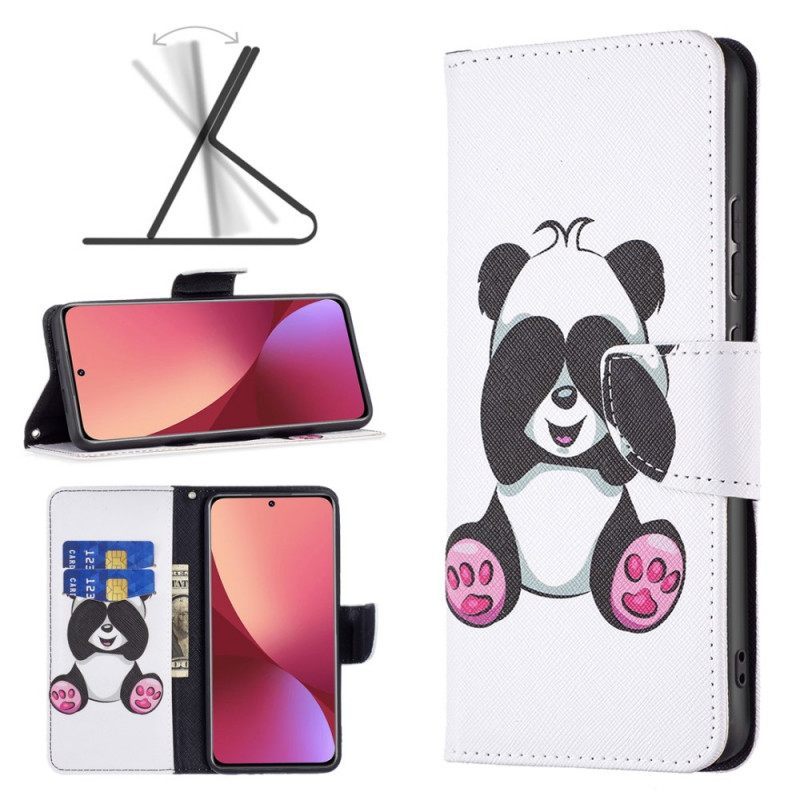 Θήκη Flip Xiaomi 12 / 12X Panda Fun