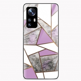 θηκη κινητου Xiaomi 12 / 12X Γυαλί Geometry Marble Tempered Glass