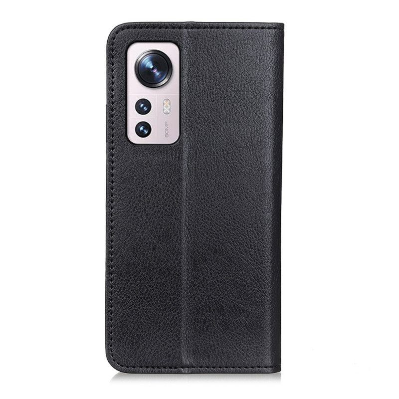 θηκη κινητου Xiaomi 12 / 12X Θήκη Flip Lychee Split Leather Texture