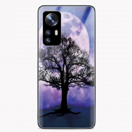 Θήκη Xiaomi 12 / 12X Tree And Moon Tempered Glass