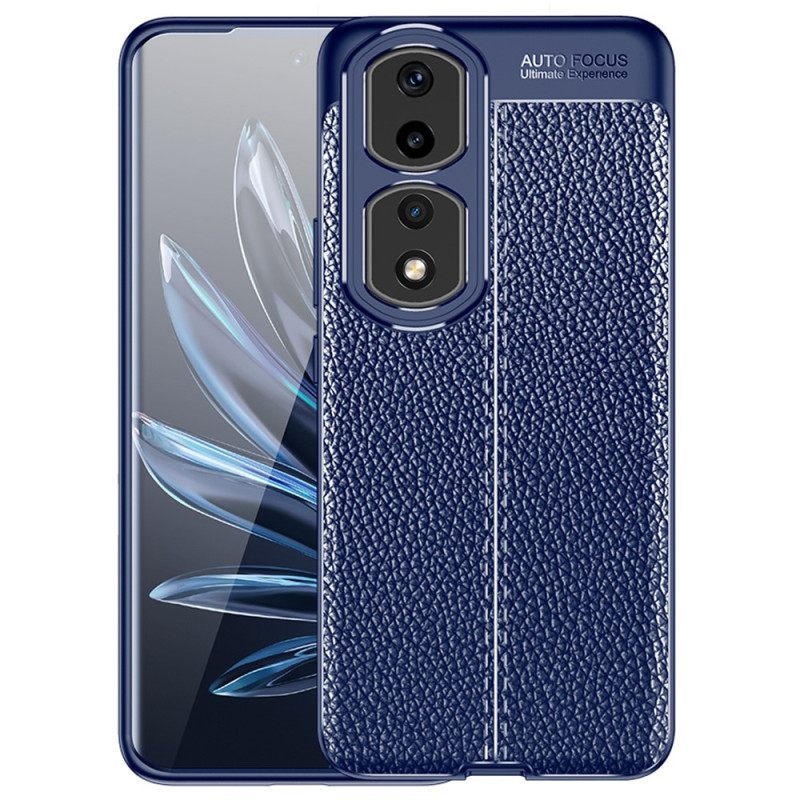 Θήκη Honor 90 Pro Δερμάτινο Εφέ Litchi Διπλής Γραμμής