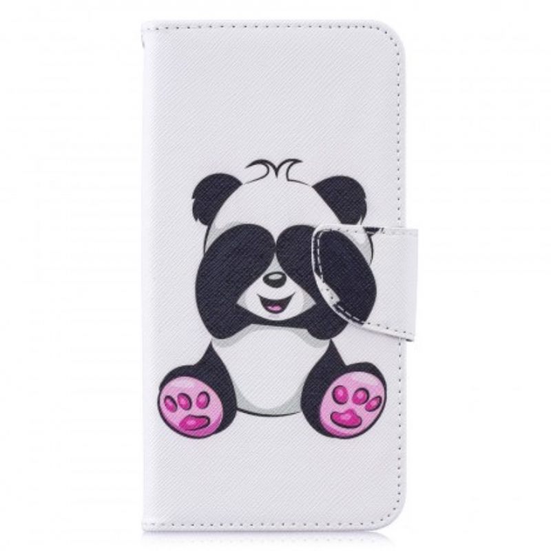 δερματινη θηκη Huawei Y7 2019 Panda Fun