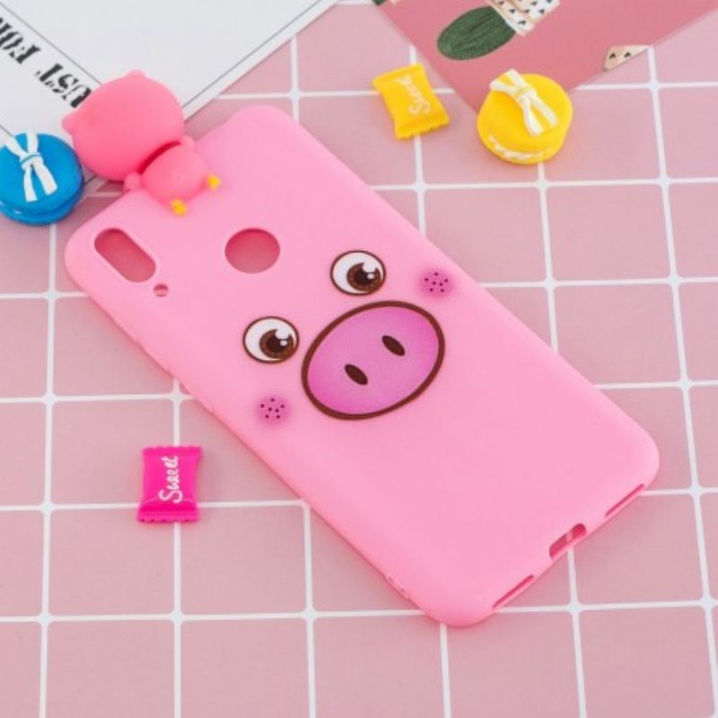 θηκη κινητου Huawei Y7 2019 Funny Pig 3d