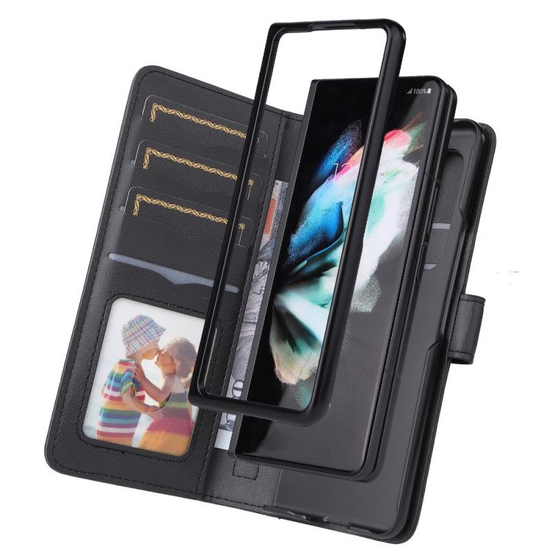 Κάλυμμα Samsung Galaxy Z Fold 3 5G Επιχειρηματικό Πορτοφόλι Πολλαπλών Λειτουργιών