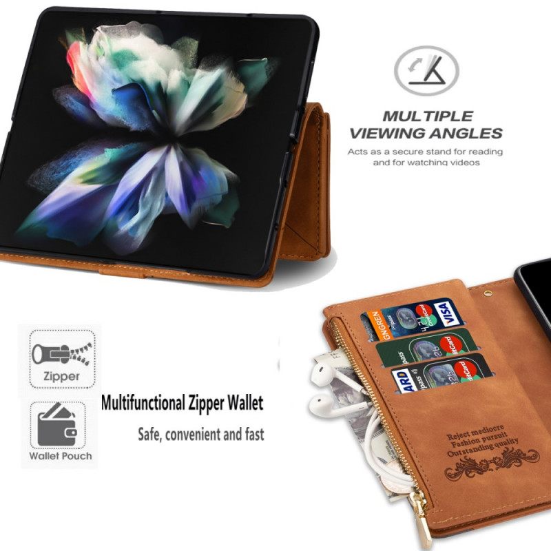 Κάλυμμα Samsung Galaxy Z Fold 3 5G Με Τσαντάκι Νομισμάτων