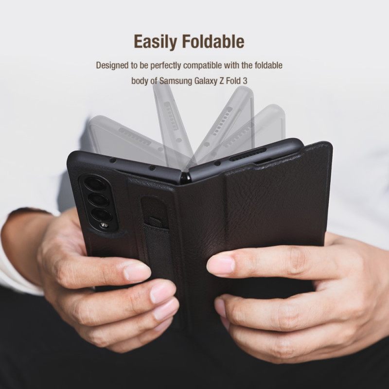 Θήκη Flip Samsung Galaxy Z Fold 3 5G Απομίμηση Δέρματος Nillkin