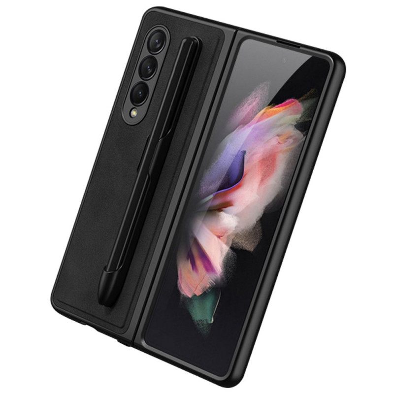 θηκη κινητου Samsung Galaxy Z Fold 3 5G Δερμάτινη Βάση Γραφίδας Gkk