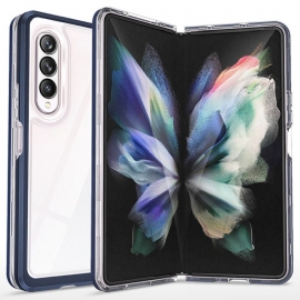 θηκη κινητου Samsung Galaxy Z Fold 3 5G Διαφανείς Υβριδικές Έγχρωμες Άκρες