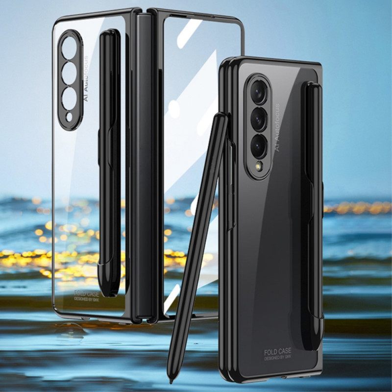 θηκη κινητου Samsung Galaxy Z Fold 3 5G Διαφανές Με Θήκη Γραφίδας Gkk