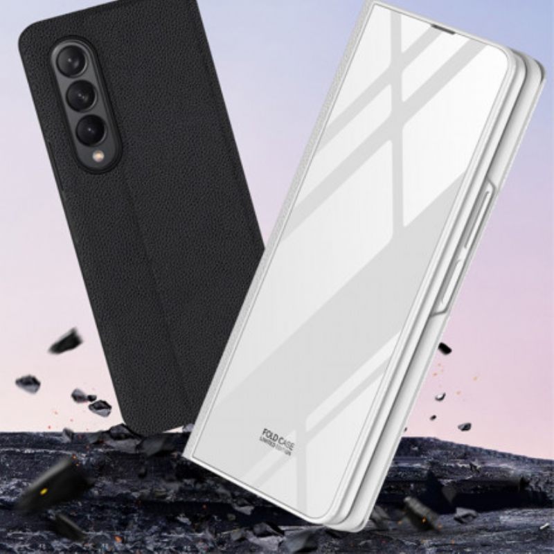 θηκη κινητου Samsung Galaxy Z Fold 3 5G Θήκη Flip Gkk Carbon Tempered Glass