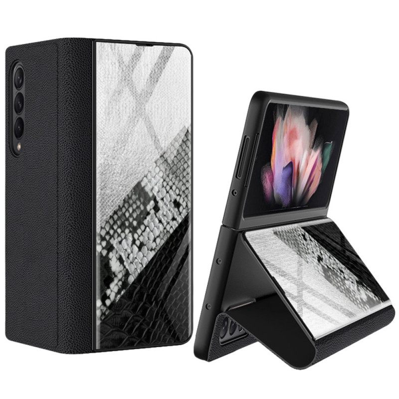 θηκη κινητου Samsung Galaxy Z Fold 3 5G Θήκη Flip Snake Tempered Glass