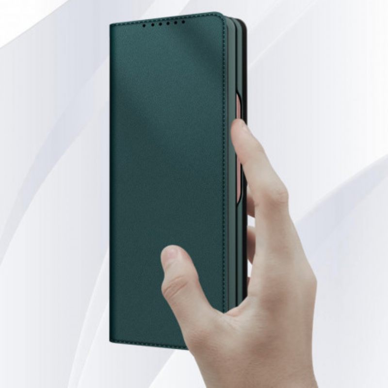 θηκη κινητου Samsung Galaxy Z Fold 3 5G Θήκη Flip Split Leather Skin-touch