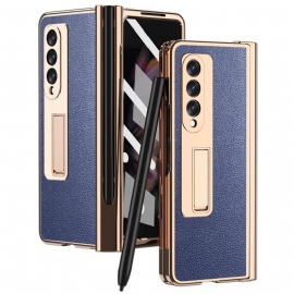 Θήκη Samsung Galaxy Z Fold 3 5G Δέρμα Litchi Πολλαπλών Λειτουργιών