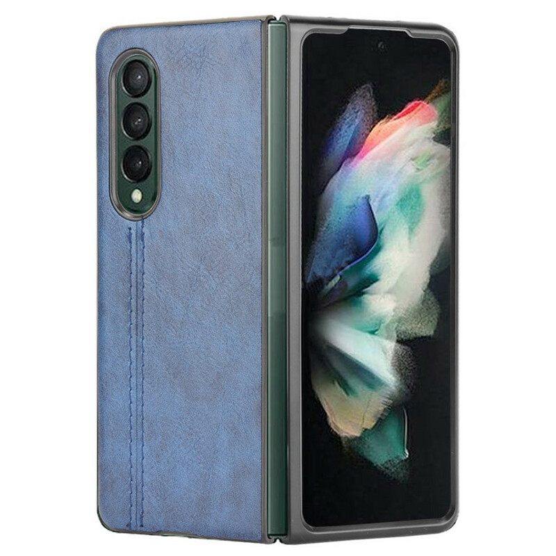 Θήκη Samsung Galaxy Z Fold 3 5G Εφέ Δέρματος Ραφής