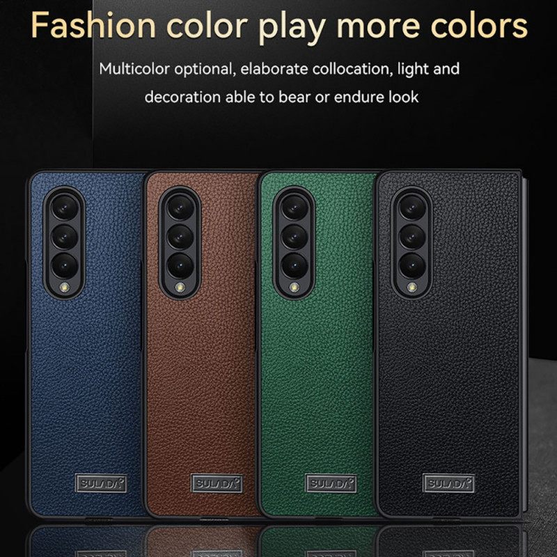 Θήκη Samsung Galaxy Z Fold 3 5G Litchi Leather Style Sulada