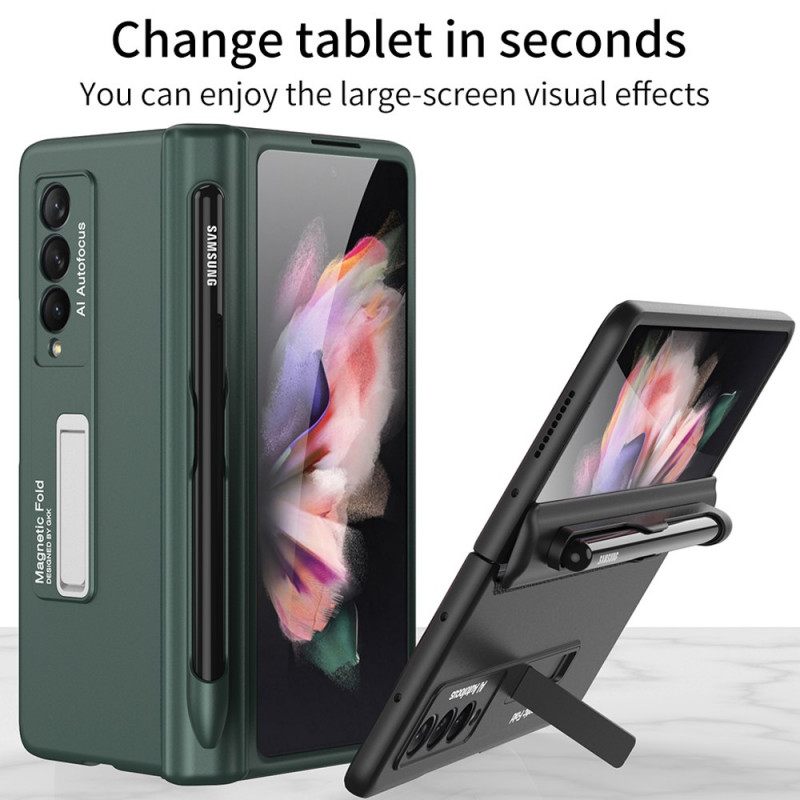 Θήκη Samsung Galaxy Z Fold 3 5G Πλαστικό Στήριγμα Και Βάση Γραφίδας Gkk