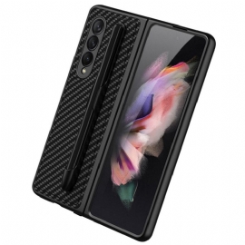 Θήκη Samsung Galaxy Z Fold 3 5G Στήριγμα Γραφίδας Από Ανθρακονήματα Gkk