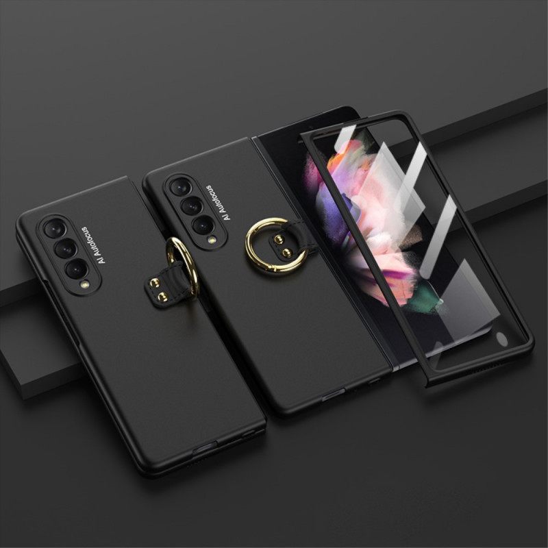 Θήκη Samsung Galaxy Z Fold 3 5G Υποστήριξη Δακτυλίου Και Προστασία Οθόνης Gkk