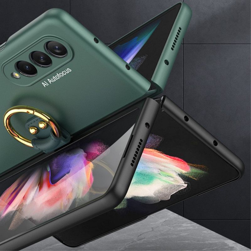 Θήκη Samsung Galaxy Z Fold 3 5G Υποστήριξη Δακτυλίου Και Προστασία Οθόνης Gkk