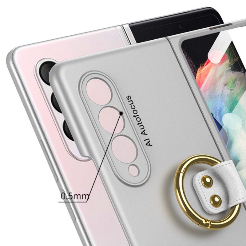 Θήκη Samsung Galaxy Z Fold 3 5G Υποστήριξη Δακτυλίου Και Προστασία Οθόνης Gkk