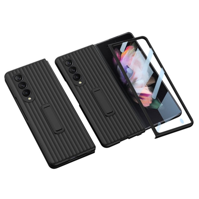 Θήκη Samsung Galaxy Z Fold 3 5G Υπόστρωμα Με Υφή Και Προστασία Οθόνης Gkk