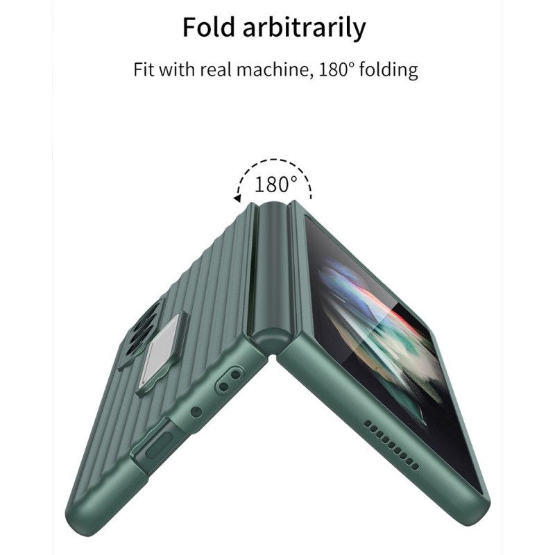 Θήκη Samsung Galaxy Z Fold 3 5G Υπόστρωμα Με Υφή Και Προστασία Οθόνης Gkk