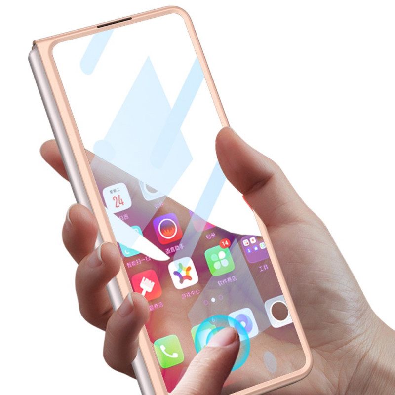 Θήκη Samsung Galaxy Z Fold 3 5G Υπόστρωμα Με Υφή Και Προστασία Οθόνης Gkk