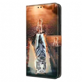 Δερματινη Θηκη Xiaomi Redmi Note 13 4g Όνειρο Γατάκι Σιλικόνης