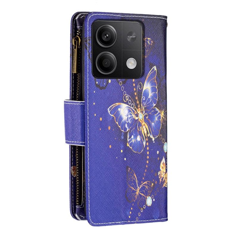 Δερματινη Θηκη Xiaomi Redmi Note 13 4g Πορτοφόλι Purple Butterflies