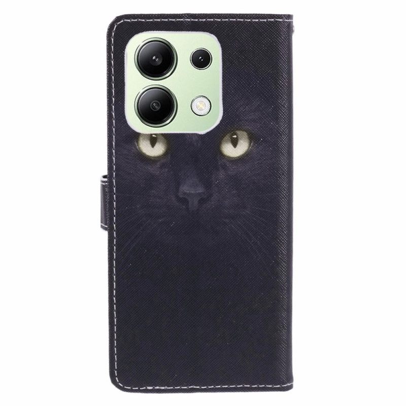 Δερματινη Θηκη Xiaomi Redmi Note 13 4g Strappy Cat Eyes Σιλικόνης