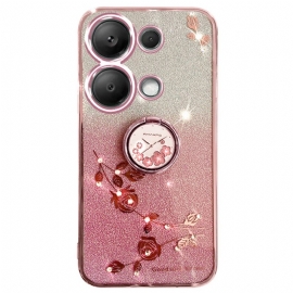 Κάλυμμα Xiaomi Redmi Note 13 4g Δαχτυλίδι Glitter Και Rhinestone-υποστήριξη Kadem