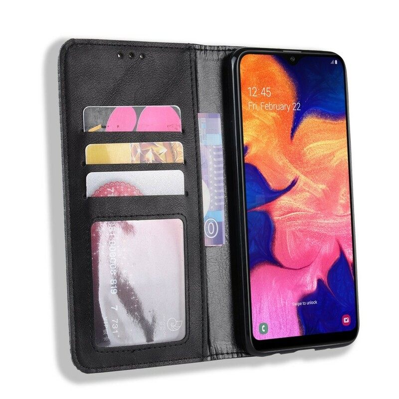 θηκη κινητου Samsung Galaxy A10 Θήκη Flip Στυλιζαρισμένο Vintage Δερμάτινο Εφέ