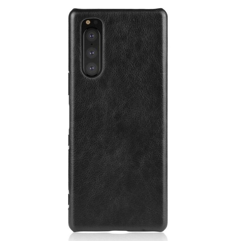 Θήκη Sony Xperia 5 Litchi Leather Effect