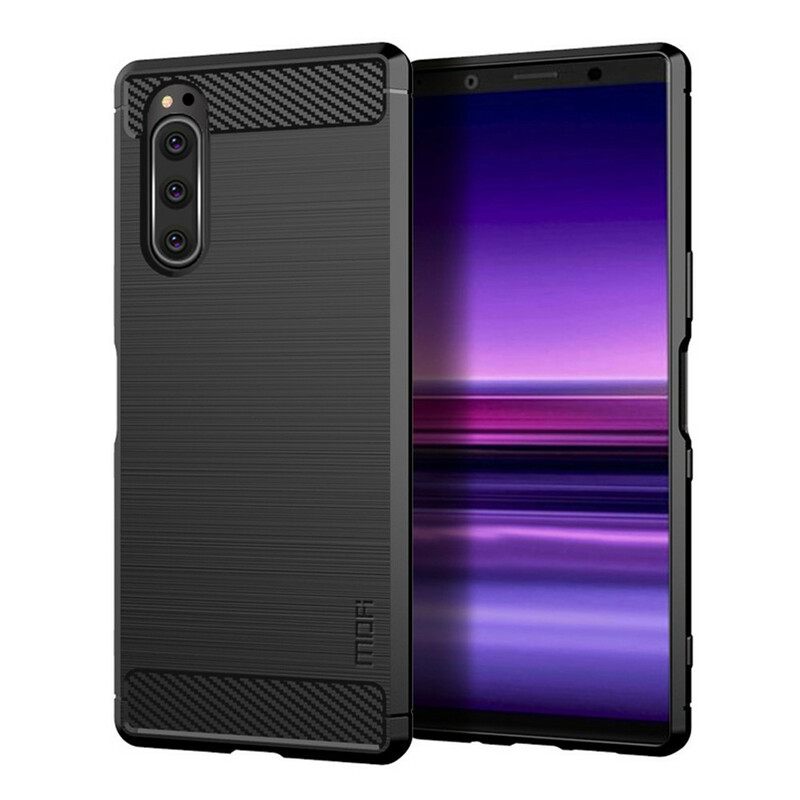 Θήκη Sony Xperia 5 Mofi Brushed Carbon Fiber