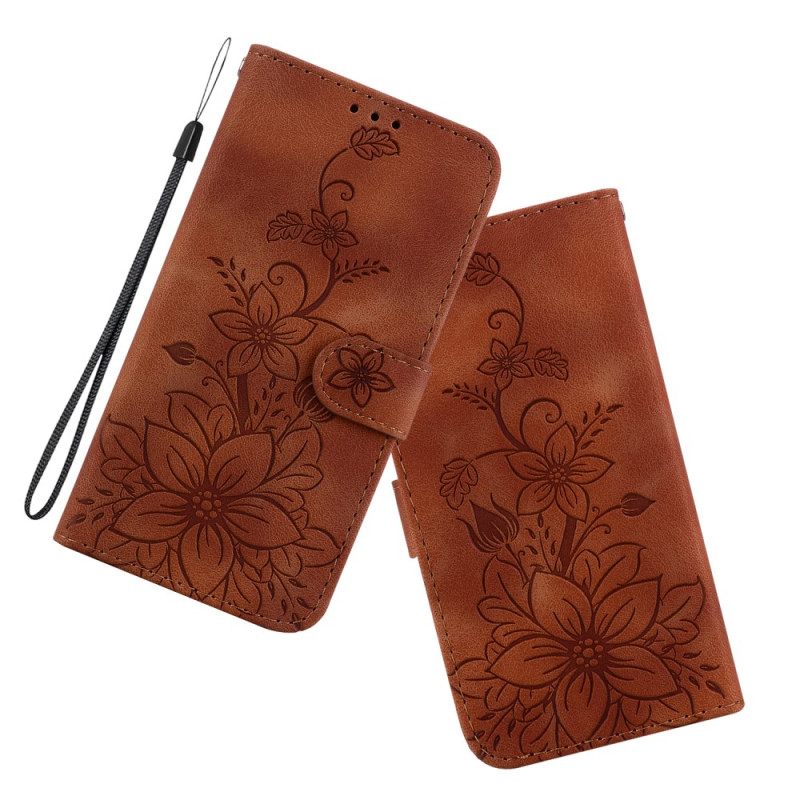 Δερματινη Θηκη Xiaomi 14 Floral Pattern Σιλικόνης