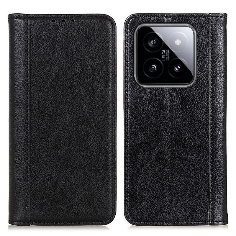 Δερματινη Θηκη Xiaomi 14 Litchi Split Leather