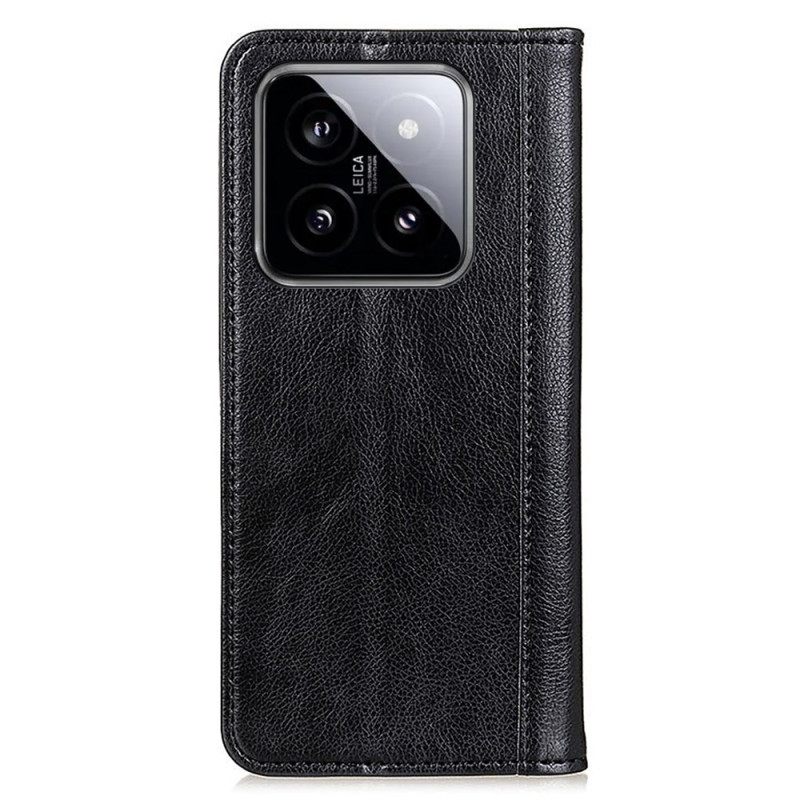 Δερματινη Θηκη Xiaomi 14 Litchi Split Leather