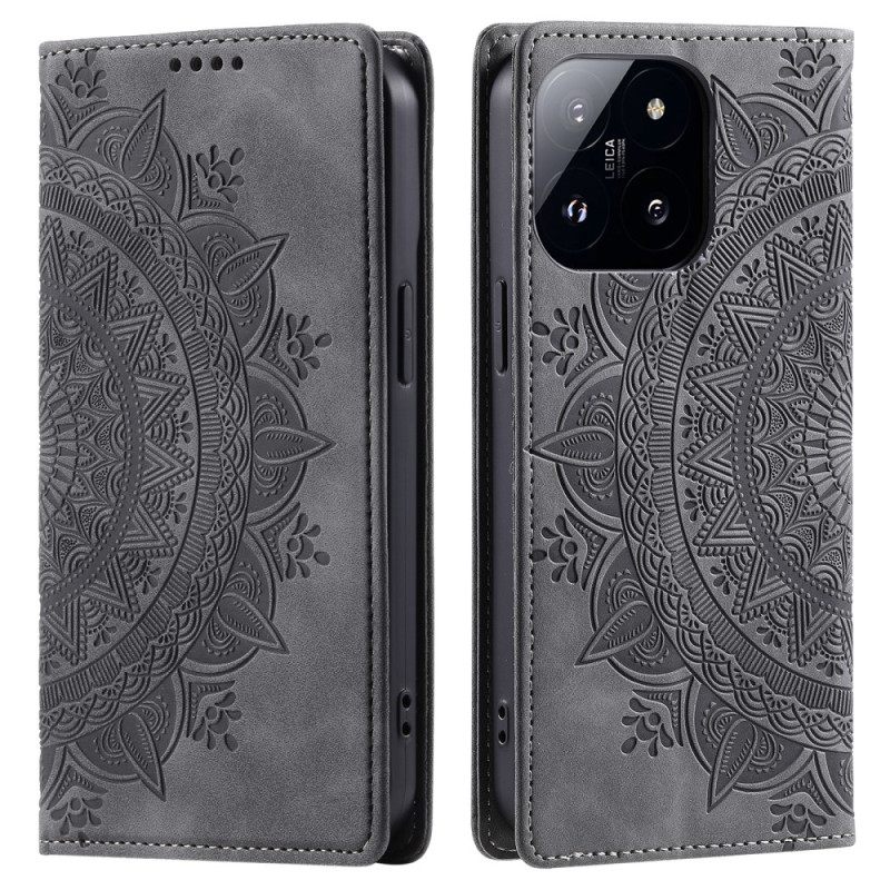 Δερματινη Θηκη Xiaomi 14 Mandala Suede Effect