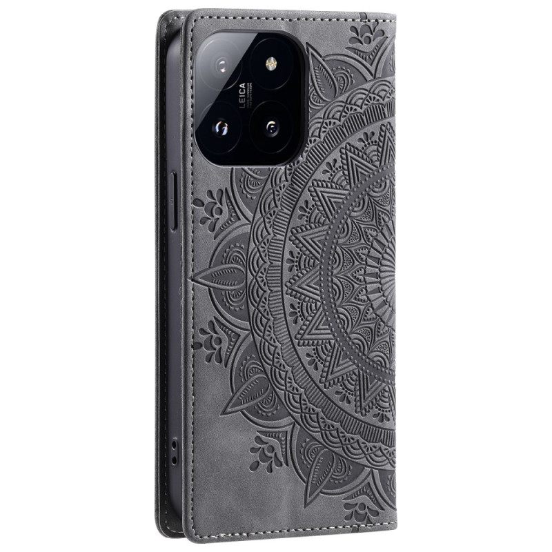 Δερματινη Θηκη Xiaomi 14 Mandala Suede Effect