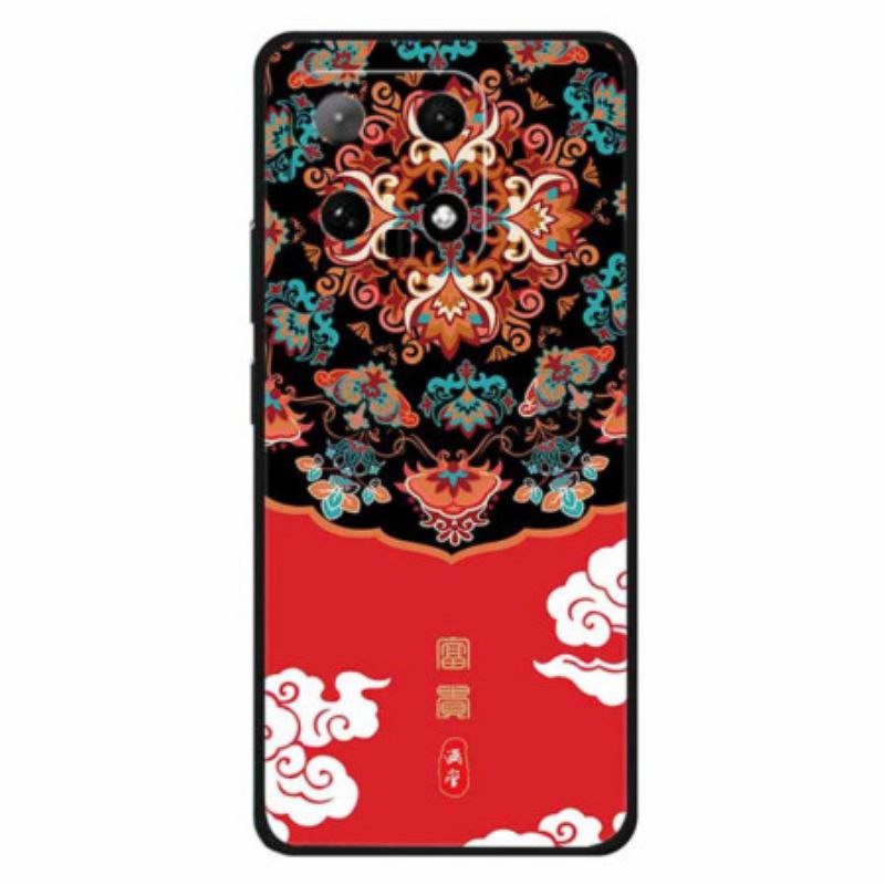 Κάλυμμα Xiaomi 14 Με Ethnic Pattern Print - Wealth / Red Σιλικόνης