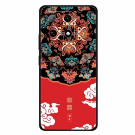 Κάλυμμα Xiaomi 14 Με Ethnic Pattern Print - Wealth / Red Σιλικόνης