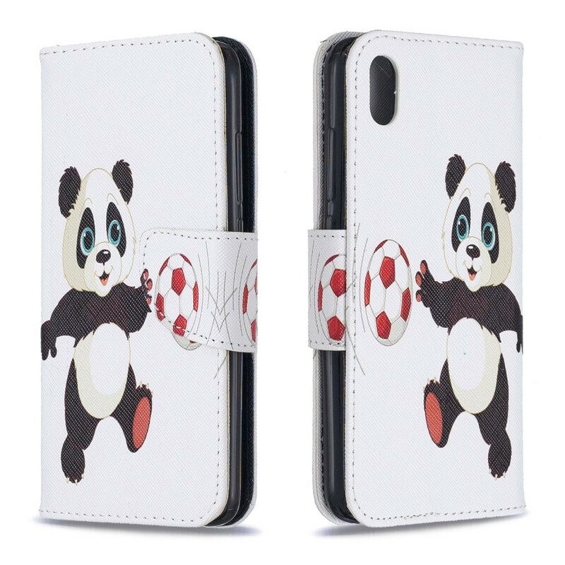 δερματινη θηκη Xiaomi Redmi 7A Πόδι Panda