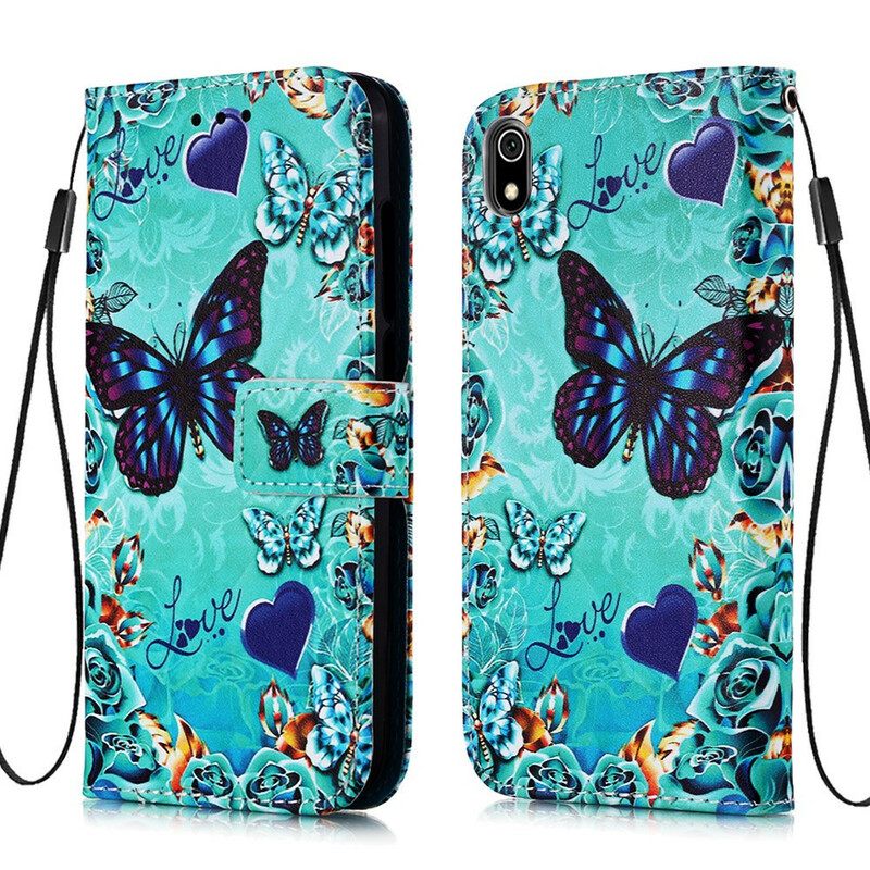 Κάλυμμα Xiaomi Redmi 7A με κορδονι Love Butterflies Strappy