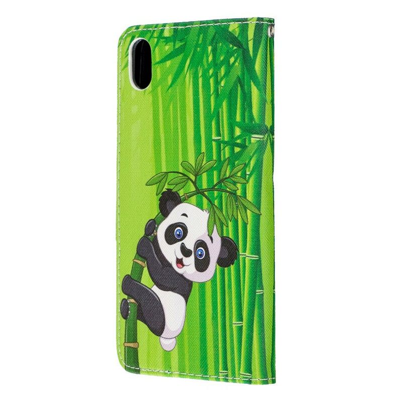 Κάλυμμα Xiaomi Redmi 7A με κορδονι Panda Σε Λουρί Από Μπαμπού