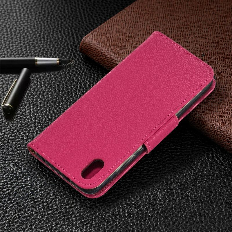 Κάλυμμα Xiaomi Redmi 7A με κορδονι Πολύχρωμο Λουράκι Litchi Leather Effect