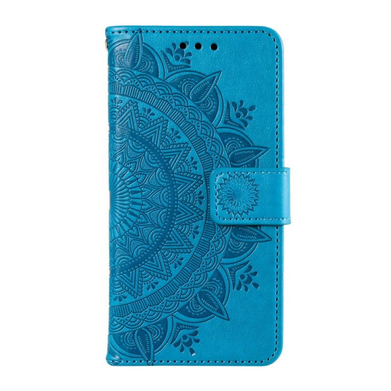 Δερματινη Θηκη Xiaomi Redmi Note 13 Pro 5g Mandala Sun Με Λουράκι