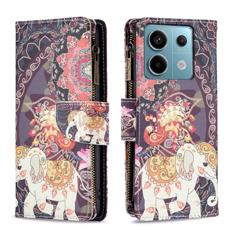 Δερματινη Θηκη Xiaomi Redmi Note 13 Pro 5g Πορτοφόλι Indian Elephant