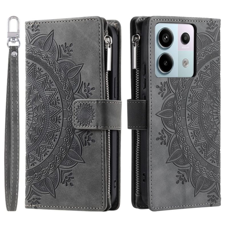 Δερματινη Θηκη Xiaomi Redmi Note 13 Pro 5g Πορτοφόλι Mandala Strap Σιλικόνης