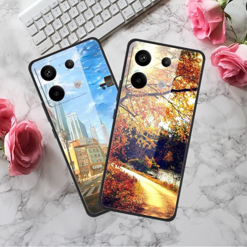 Κάλυμμα Xiaomi Redmi Note 13 Pro 5g Θήκες Κινητών Tempered Glass Crown Bird